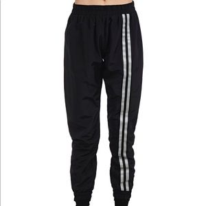 Danielle Guizio Double Stripe Nylon Trackpants